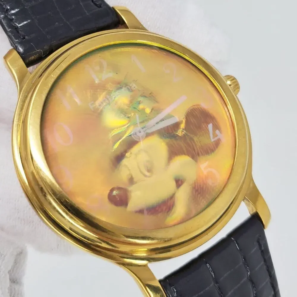 Vintage Disney Sorcerer Mickey Hologram 3D Effect Watch
